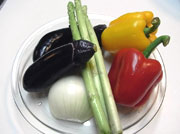 夏野菜と牛カルビ