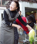 白菜の水洗い