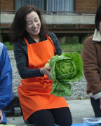 美味しそうな白菜に笑顔。。。