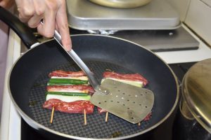 牛肉とエリンギの串焼き