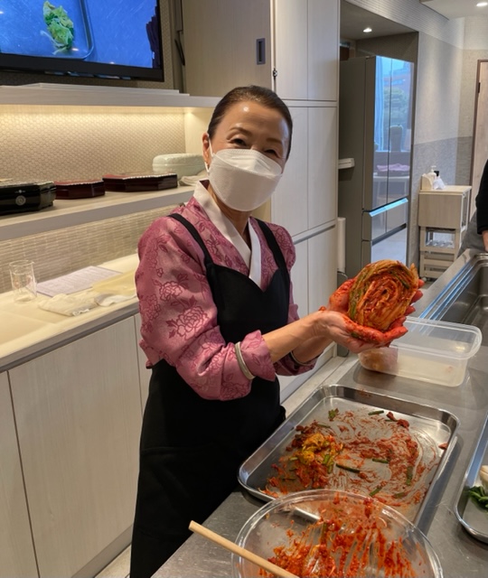 ヤンニョムした白菜キムチ。手作りはマシイッソヨ！