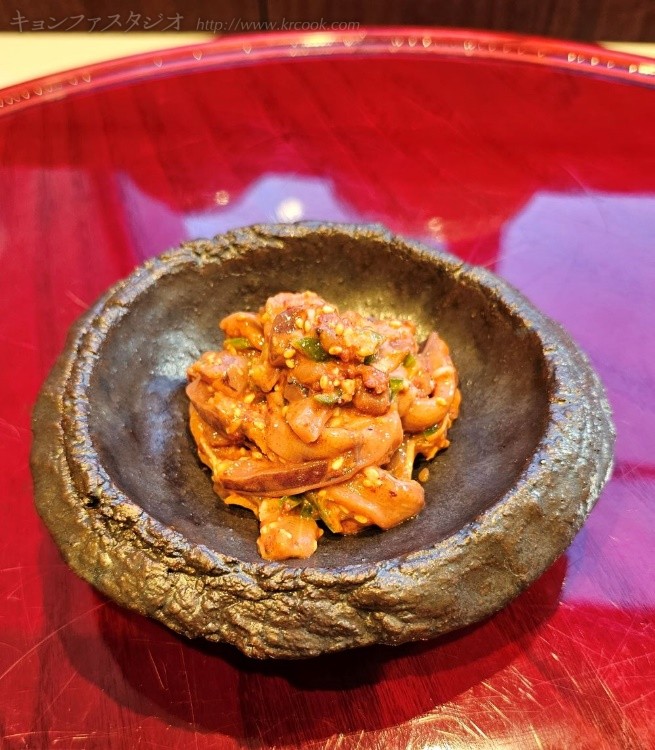 いかの塩辛と青とうがらしのムッチㇺ