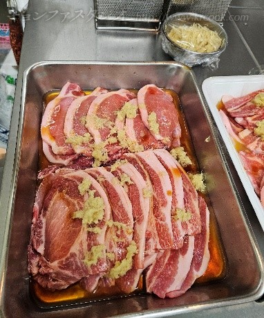 下味をつけた豚肉